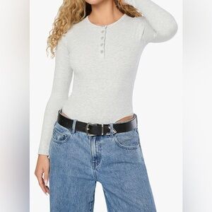 WeWoreWhat Light Gray Bodysuit